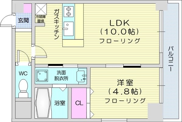 西１８丁目駅 徒歩7分 5階の物件間取画像